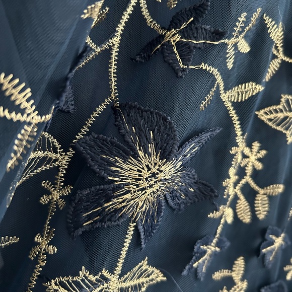 Baltic Born Navy and Gold Floral Maxi Dress - Picture 5 of 16